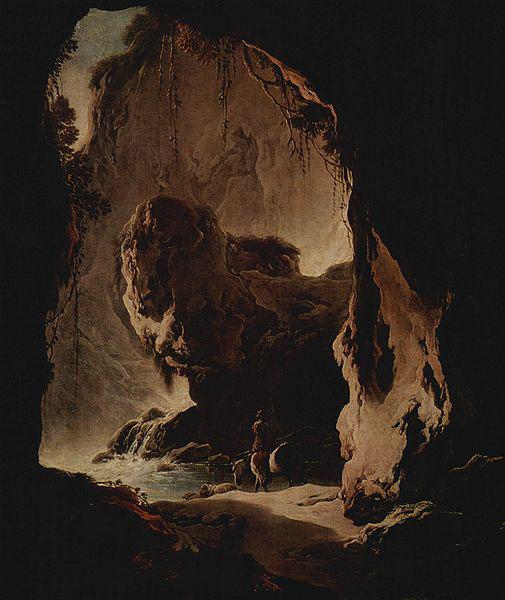 Philipp Peter Roos Landschaft mit Grotte oil painting image